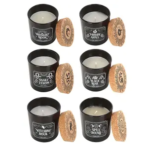 Something Different Midnight Ritual Scented Candle (Pack of 6) Black (One Size)