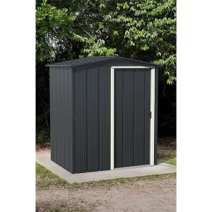 5 x 4 Premier Apex Metal Garden Shed - Anthracite Grey (5ft x 4ft / 5' x 4' / 1.6m x 1.2m)