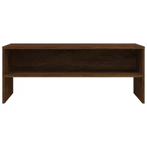 Berkfield TV Cabinet Brown Oak 100x40x40 cm Engineered Wood