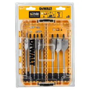 DeWalt 8 piece Flat drill bit set