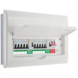 BG Fortress Recessed 10 Way Dual RCD Consumer Unit