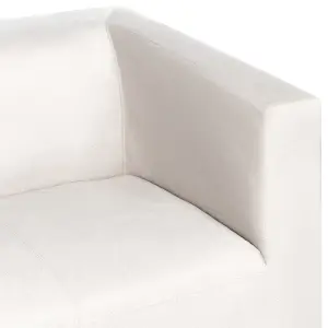 3 Seater Fabric Sofa White FLORO