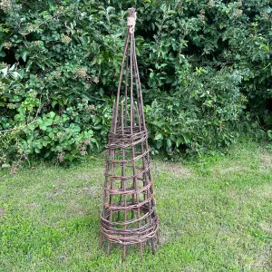 Set of 2 Rustic Willow Garden Obelisks (1.2m)