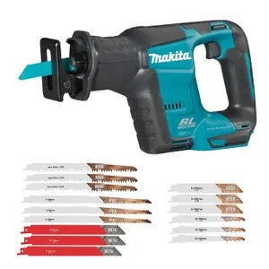 Makita DJR188Z 18v LXT Brushless Compact Reciprocating Saw Bare Tool + 15 Blades