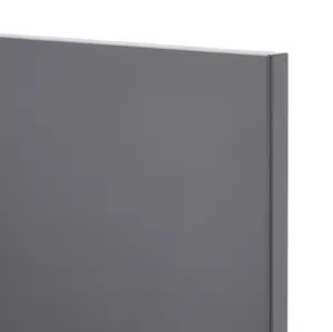 GoodHome Stevia Gloss anthracite Slab Tall wall Cabinet door (W)500mm (H)895mm (T)18mm