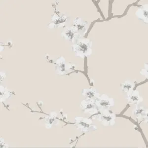 Fresco Apple Blossom Floral Natural Wallpaper