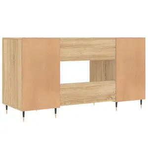 Berkfield Desk Sonoma Oak 140x50x75 cm Engineered Wood