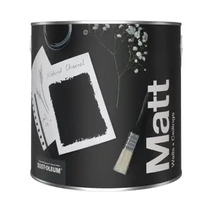 Rust-Oleum Washable Matt Wall Paint - Natural Charcoal (Black) 2.5L