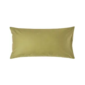 Homescapes Olive Green Cotton Housewife Pillowcase 1000 TC, King Size