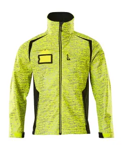 Mascot Accelerate Safe Softshell Jacket with Reflectors (Hi-Vis Yellow/Black)  (Medium)