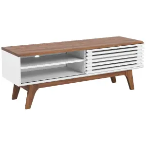 Beliani Retro TV Stand White TOLEDO