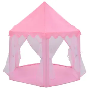 Berkfield Princess Play Tent with 250 Balls Pink 133x140 cm