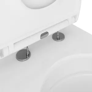 GoodHome Kentia White Close-coupled Round Toilet & cistern with Soft close seat & Close coupled cistern