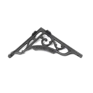 Oakcrafts - Pair of Antique Cast Iron London SW1 Shelf Brackets - 200mm x 180mm