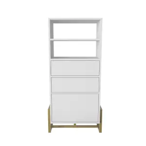 Decorotika - Utopia Bookcase Bookshelf Shelving Unit with 3 Cabinets and 2 Shelves