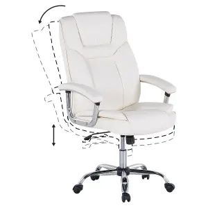 Executive Chair Faux Leather Cream ADVANCE