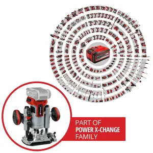 Einhell Power X-Change Cordless Router BRUSHLESS With Accessory Kit TP-RO 18 Set Li BL-Solo - Body Only