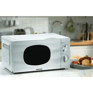 Daewoo Argyle White Microwave Kettle and Toaster Set 800W 20L, 2 Slice, 3000W Jug