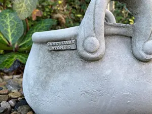 Open handbag Stone Cast Garden Plant Pot