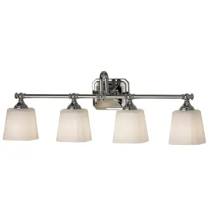 Luminosa Concord 4 Light Bathroom Over Mirror Light Polished Chrome IP44, G9