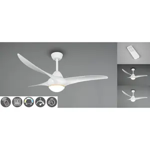 Madiun 1155cm Ceiling Fan with LED Lights White