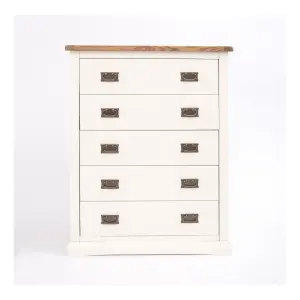 Cosenza 5 Drawer Chest of Drawers Bras Drop Handle