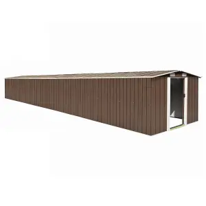 Berkfield Garden Shed Brown 257x990x181 cm Galvanised steel