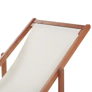 Sun Lounger Wood Dark Brown ANZIO