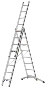 Hymer AluPro Black Line 'Smart Base' Combination Ladder - 3x8 Rung (5.21m)