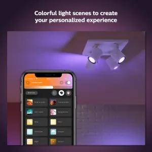 Philips Hue Argenta White and Colour Ambiance quadruple spotlight White