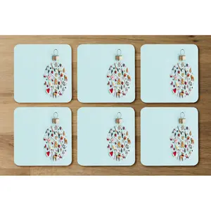 Square 6 Piece Coaster Set (Set of 6)