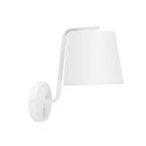 Luminosa Berni 1 Light Indoor Wall Lamp White, E27