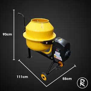 RocwooD Electric Cement Concrete Mixer 70L Drum 220W