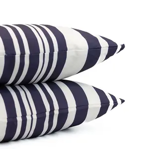 Gardenwize Pair of Outdoor Garden Sofa Chair Furniture Scatter Cushions- Blue Stripe