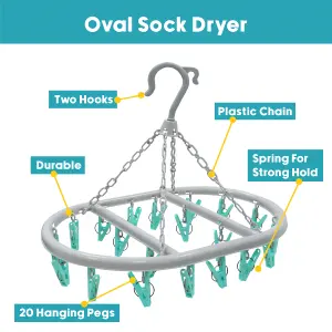 JVL 3 Tier Airer with Oval Sock Dryer