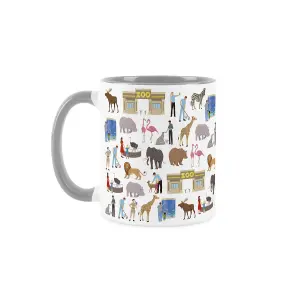 Zookeeper Mug - Humorous Zoo Worker/Animal Keeper Funny Novelty Gift - Tea/Coffee Hot Drinks Grey Ceramic Cup Present