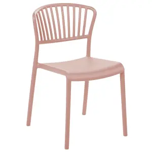 Set of 4 Garden Chairs GELA Pastel Pink