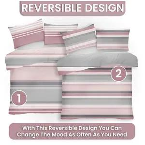 Edelsten Cotton Blend Duvet Cover Set with Pillowcases Blush Pink / Kingsize Duvet Cover + 2 Standard Pillowcase