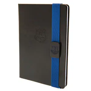 Everton FC Crest A5 Notebook Black/Blue (One Size)