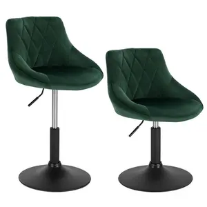 Blasco Swivel Adjustable Height Stool (Set of 2) Dark Green