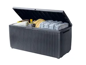 Keter Springwood Anthracite 305l Garden storage box 570mm 1230mm