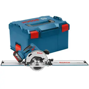 Bosch 18v GKS 18V-57 G 165mm Cordless Circular Saw Lboxx 0.8m Guide Rail + Bag