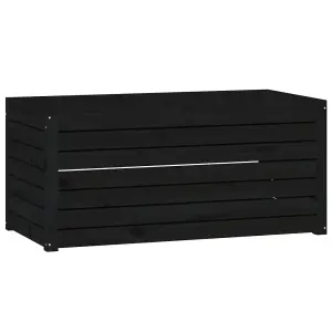 Berkfield Garden Box Black 101x50.5x46.5 cm Solid Wood Pine