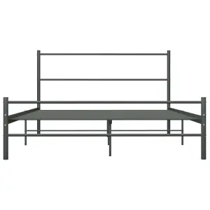 Berkfield Bed Frame Grey Metal 120x200 cm