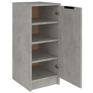 Berkfield Shoe Cabinet Concrete Grey 30x35x70 cm Engineered Wood