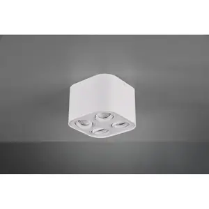 Luminosa Cookie Modern 4 Light Surface Mounted Downlight White Matt - UK Stock