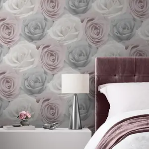 World of Wallpaper Melany Rose Wallpaper Blush Pink (AF0013-BUR)