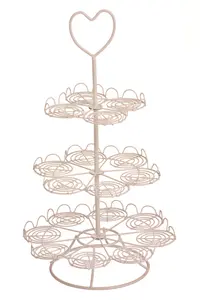 Maison by Premier 3 Tier Cream Wire 18 Cups Cupcake Stand