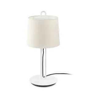 Luminosa Montreal Table Lamp Round Tapered White, E27