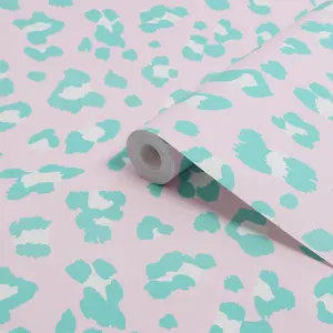 Envy Big Cat Bubblegum Animal Print Smooth Wallpaper